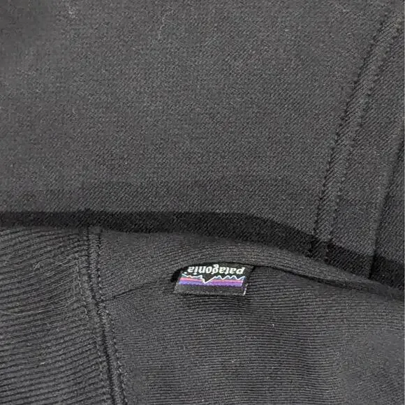 Patagonia Hoodie L Black “Protect Our Home Water” Trout Embroidered Pullover - Picture 3 of 6